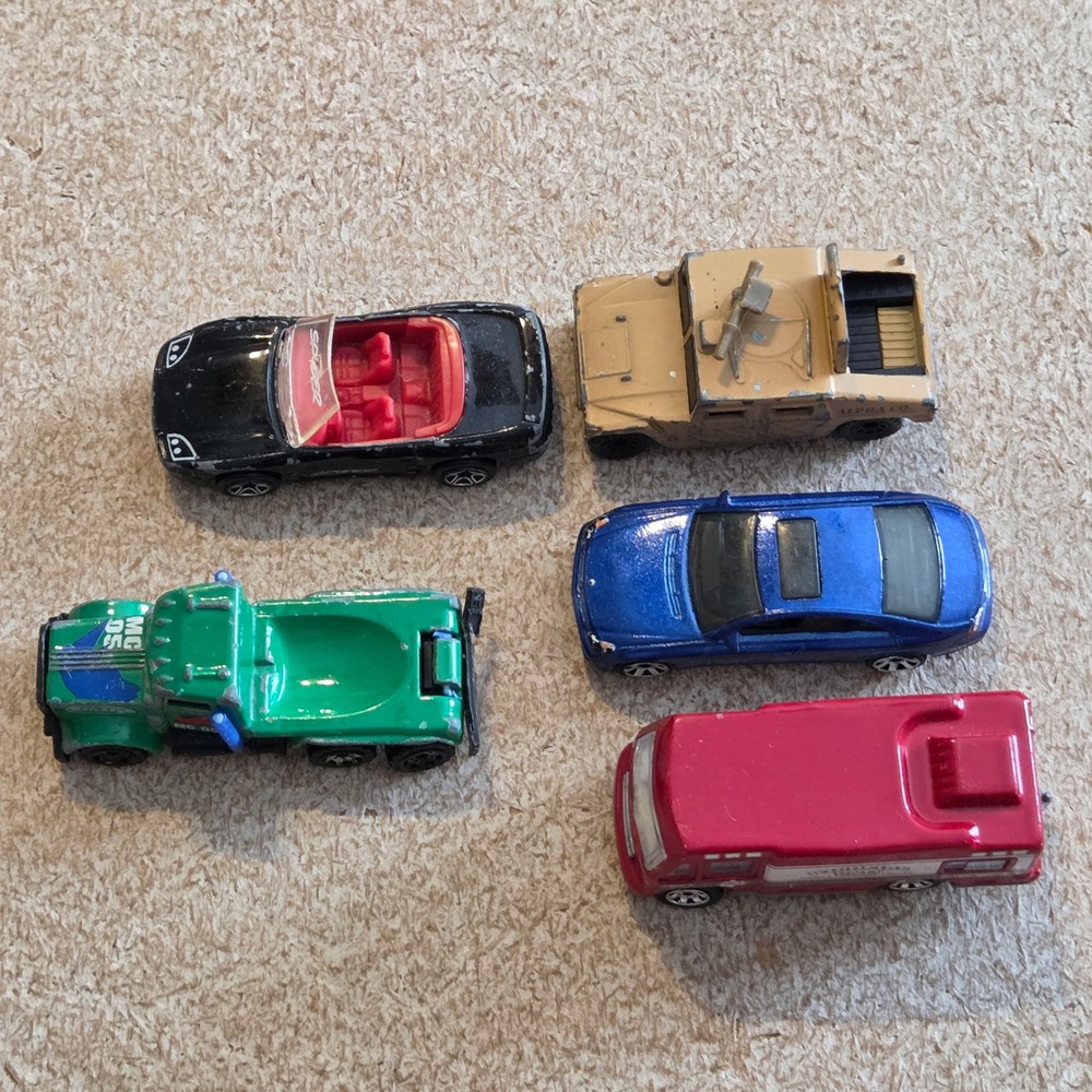 Matchbox‎ Diecast Vehicle Lot Mercedes Mitsubishi Humvee Peterbilt 5pc Multi